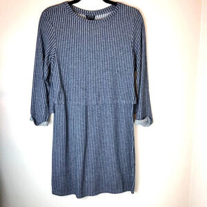 TOPSHOP | Blue Striped Overlay Open Back Dress